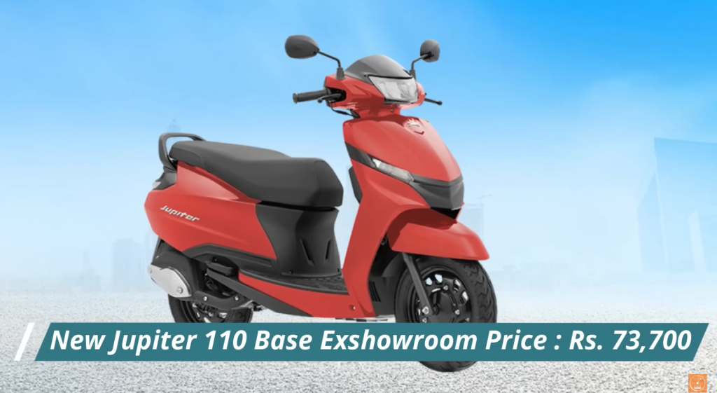 TVS Jupiter 110 launched in six new colours