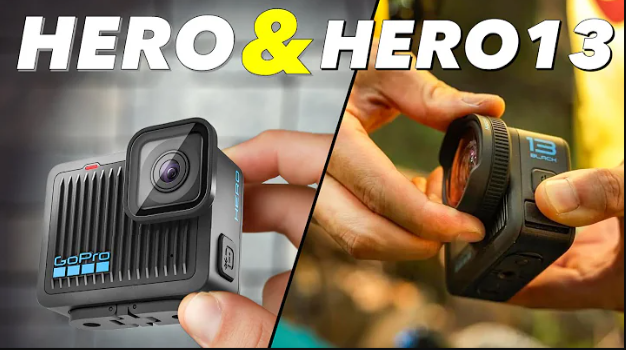 GoPro Hero Black 13 and Hero 4K action cameras