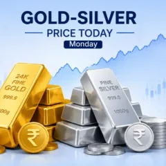 सोने और चांदी के भाव में गिरावट के दौरान बाजार का दृश्य