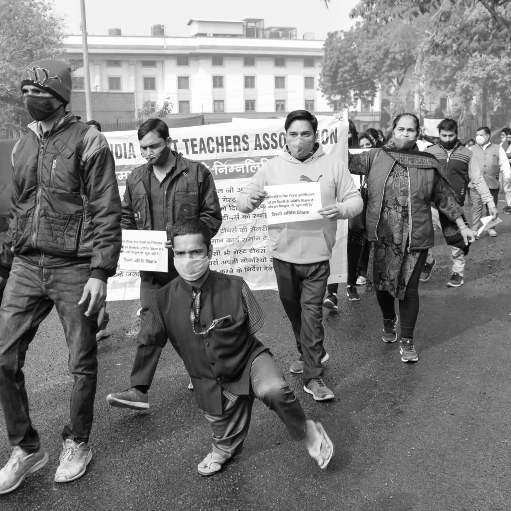 सांकेतिक तस्वीर: शिक्षकों के अधिकारों के लिए प्रदर्शन